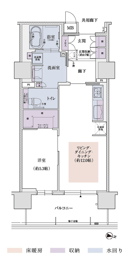 Lタイプ間取り図